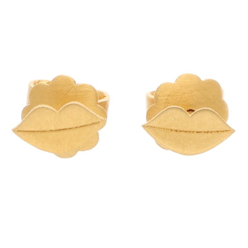 マリーエレーヌドゥタイヤック ゴールド キス 22K ゴールド スタッドピアス レディース