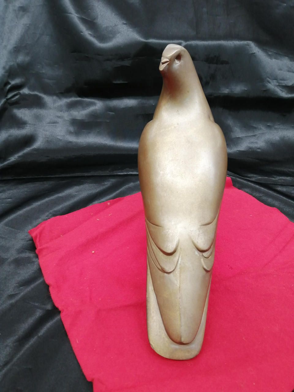 三枝惣太郎　鳩　本体のみ 三枝惣太郎 作 白銅製床置 「鳩」Cupronickel floor-standing