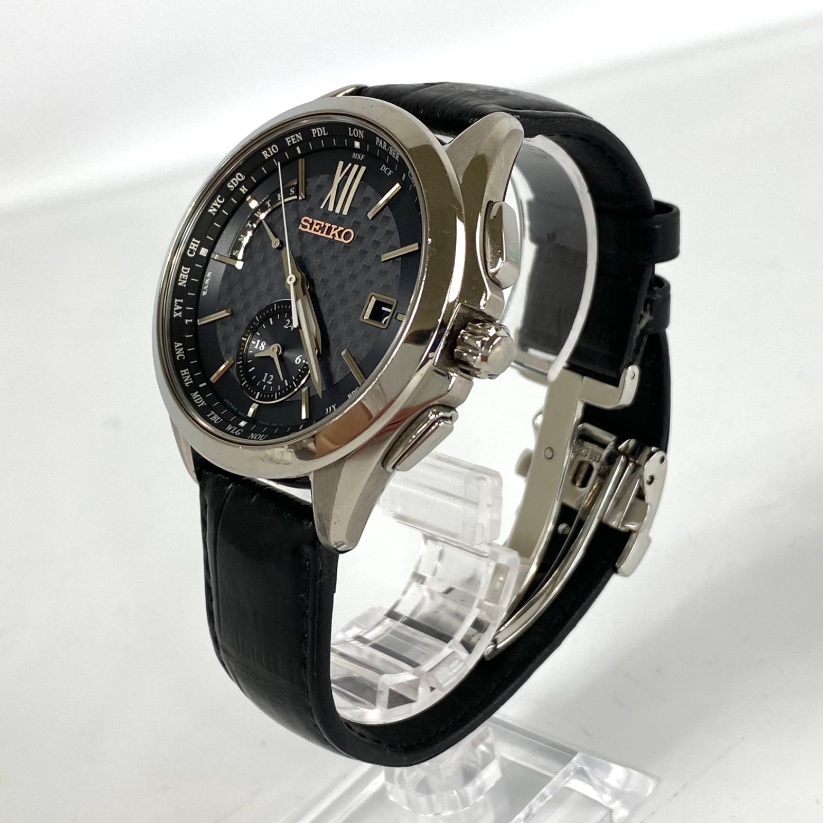 セイコー SEIKO SAGA254/8B63-0AJ0 ブライツ フライトエキスパート デイデイト ソーラー電波 メンズ 良品 箱・保証書付き_745340【ev10】