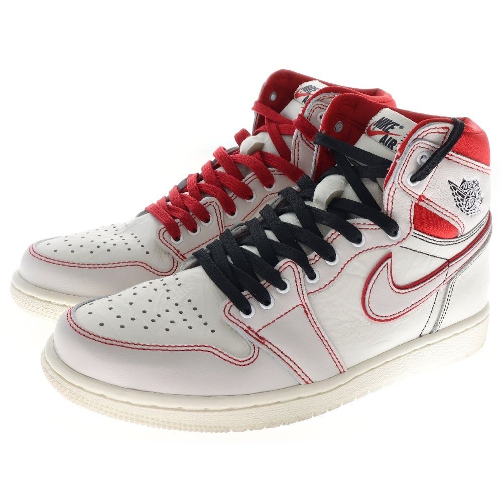 NIKE ナイキAIR JORDAN スニーカー ホワイト/レッド 26cm - メルカリ