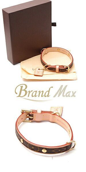 ルイヴィトン モノグラム 小型犬首輪 コリエ・バクスターPM M58072 A