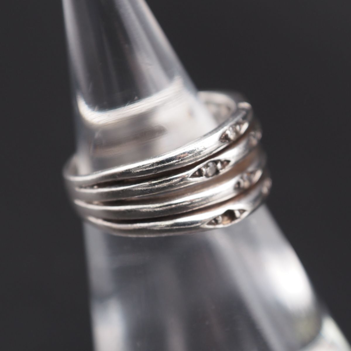 G992 ダイヤモンド風 925S刻印 リング デザイン シルバー 指輪 6