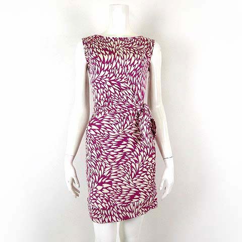 DIANE von FURSTENBERG ノースリーブワンピース 0 花柄 DIANE VON FURSTENBERG size0 シルク花柄ワンピース｜Yahoo