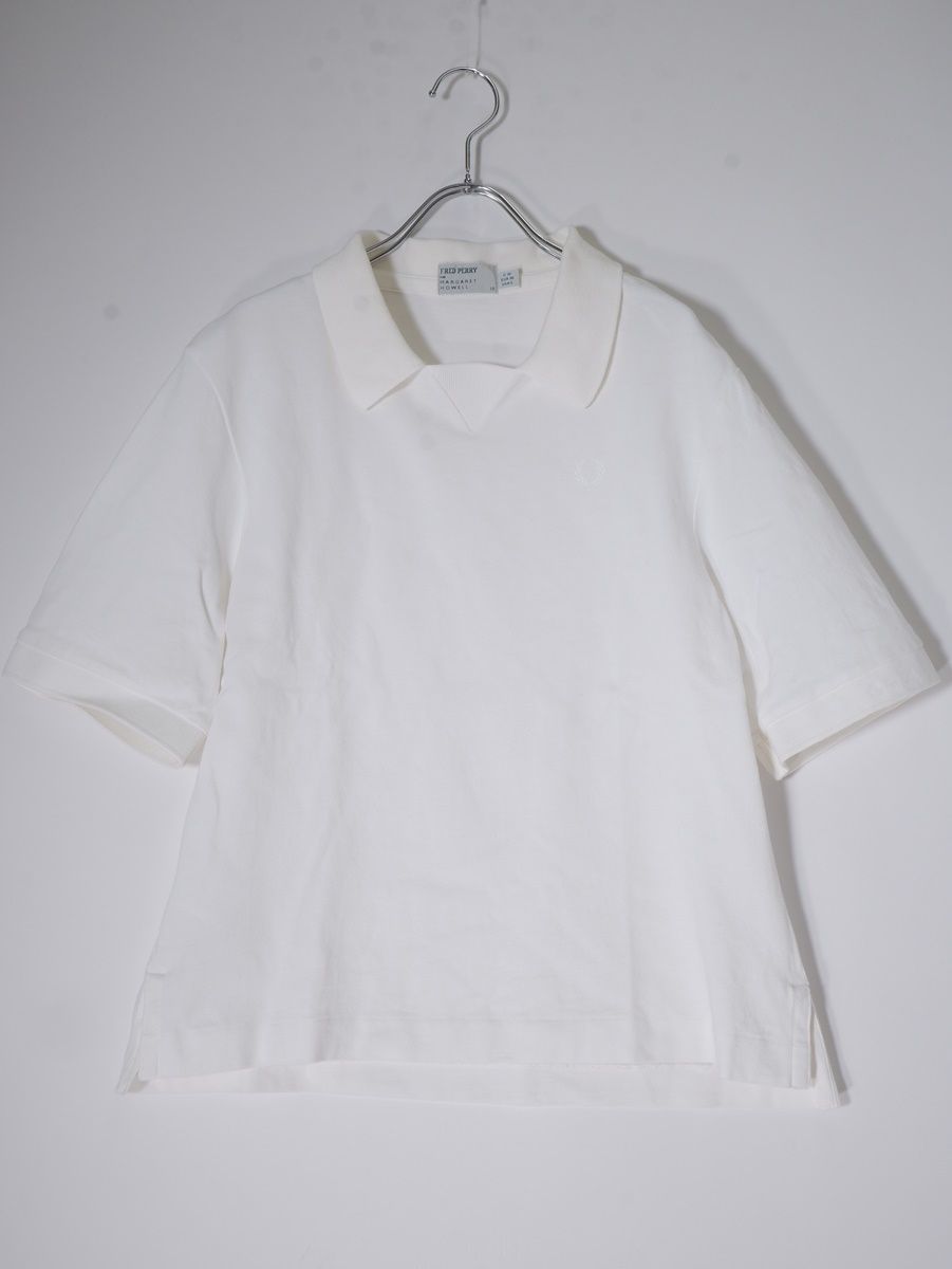 BACCAコットンピケ シャツドレス シャツワンピース 白 34 【即日