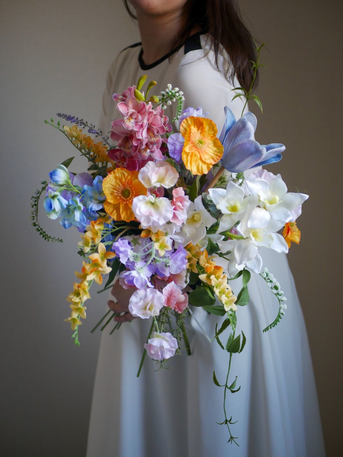 アーティフィシャルフラワーブーケ ウェディングブーケ 造花