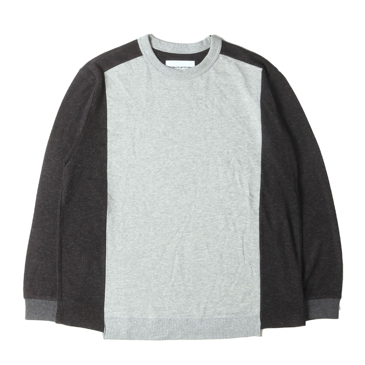 WHIZLIMITED ウィズ リミテッド スウェット グレー ブラック サイズ:M | ニット コンビ クルーネック スウェットシャツ | トップス トレーナー プルオーバー 【メンズ】【中古】【K4550】 WHIZLIMITED ウィズ リミテッド スウェット グレー ブラック サイズ:M