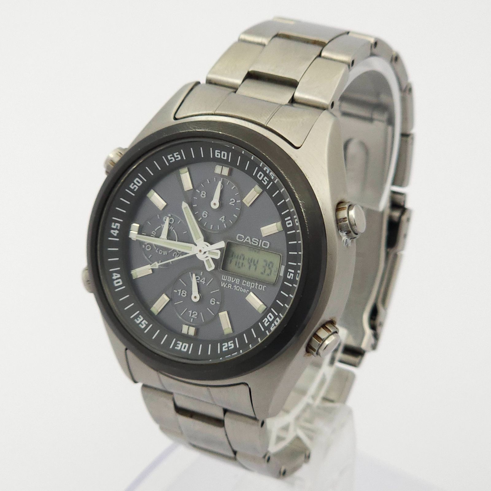 CASIO カシオ ウェーブセプター WVQ-500 ソーラー電波 動作品