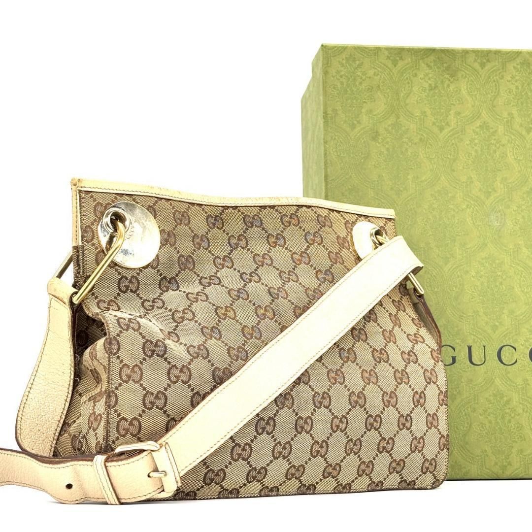 GUCCI グッチ エクリプス ショルダーバッグ GGキャンバス ゴールド金具 