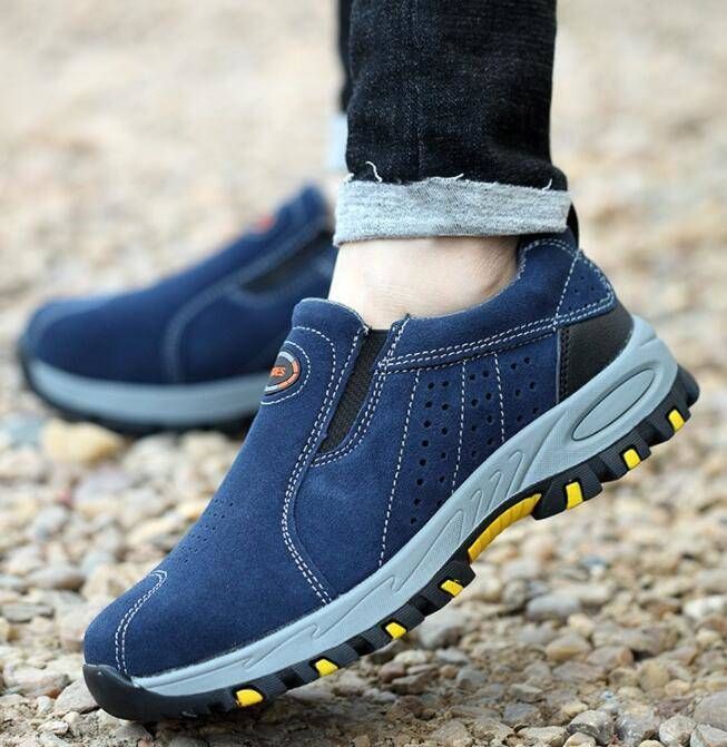 安全靴スリッポンメンズ作業靴おしゃれスニーカーメンズ鋼先芯繊維ミッドソール軽量通気性耐油ワーキングシューズ耐滑衝撃吸収大きいサイズ#myoji32441