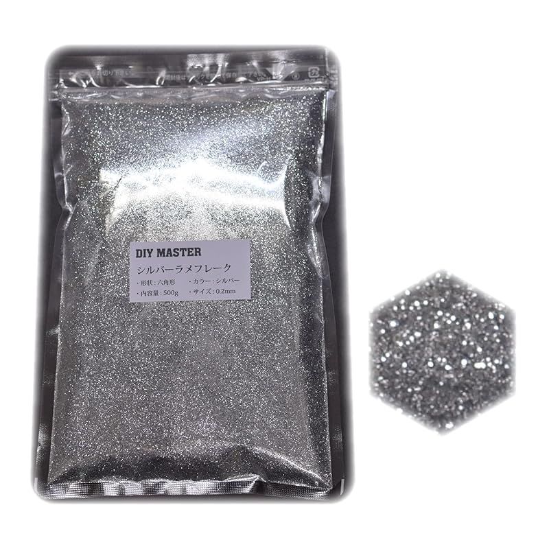 DIY MASTER シルバー ラメフレーク 0.2mm 500g