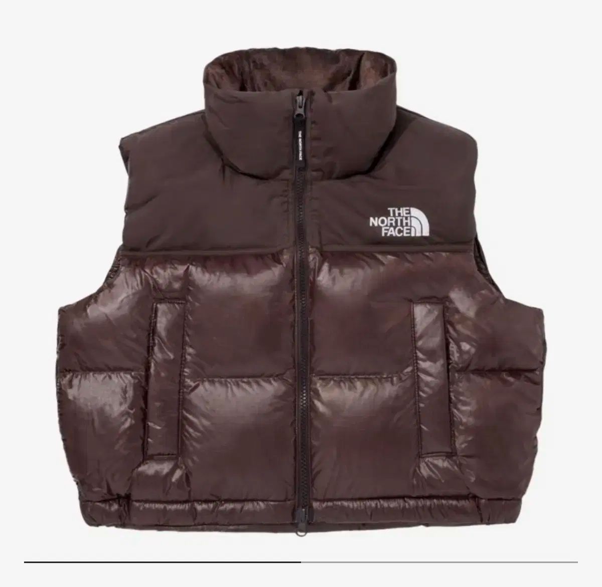 もっと THE NORTH FACE ザノースフェイス 白 ラベル ノベルティ ヌプシ ダウン ベスト 茶色 W XL