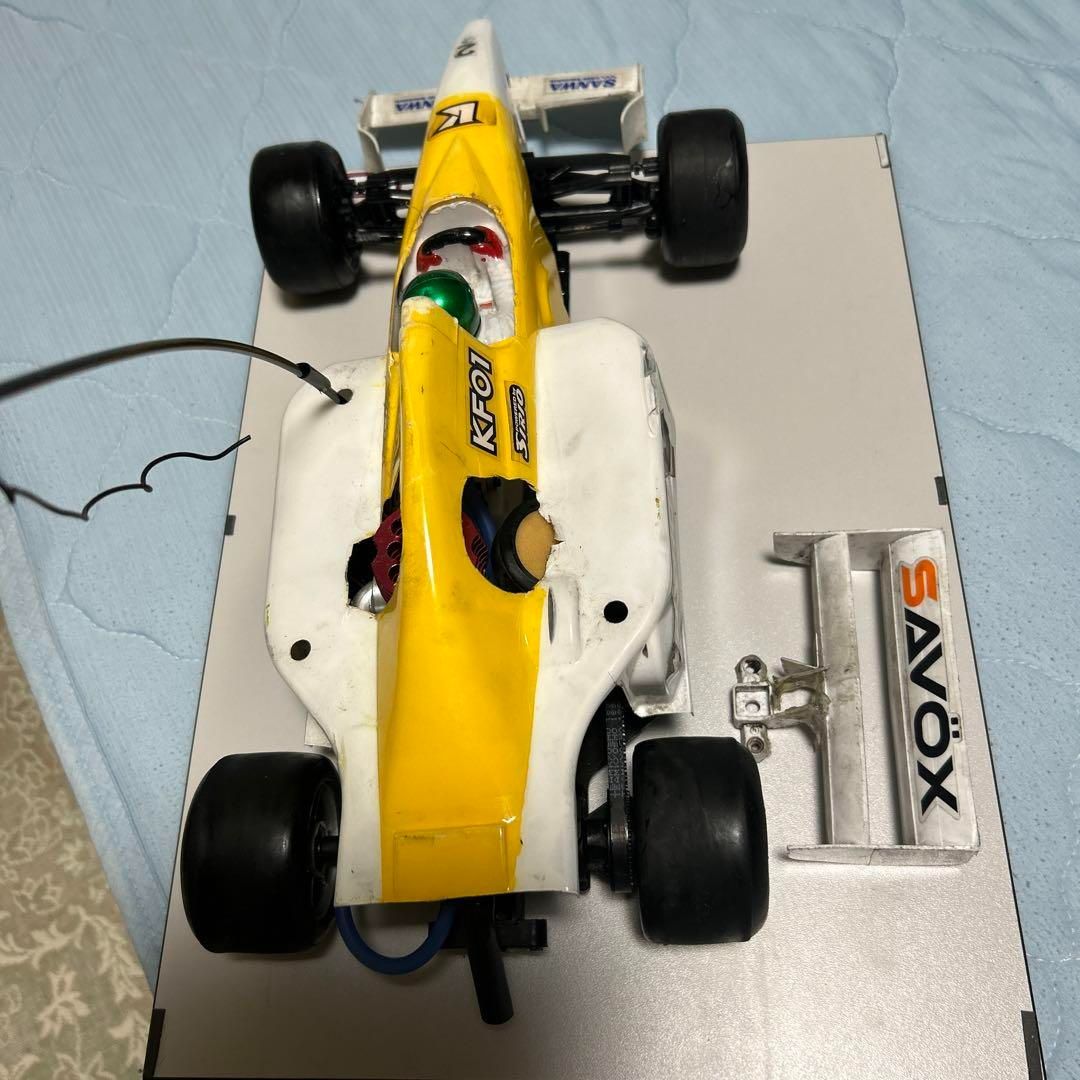 通販超激得京商 1/10 エンジンRC F1カー KF-01 フェラーリ仕様 レシーバー、サーボ（×2）搭載済、未走行 完成品（エンジン）