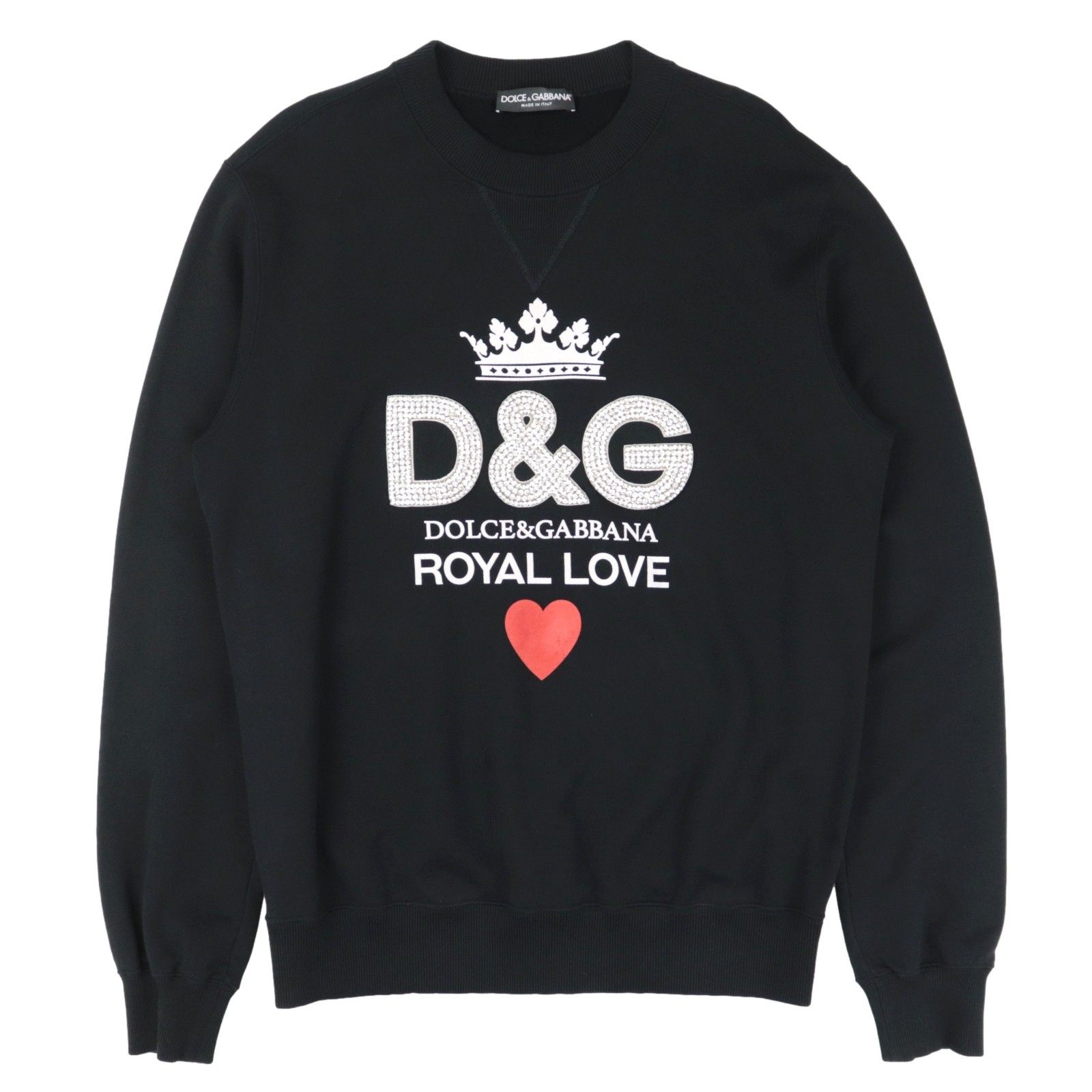 美品 ドルチェアンドガッバーナ D&G クリスタルロゴ スウェット メンズ 美品 ドルチェアンドガッバーナ D&G クリスタルロゴ スウェット