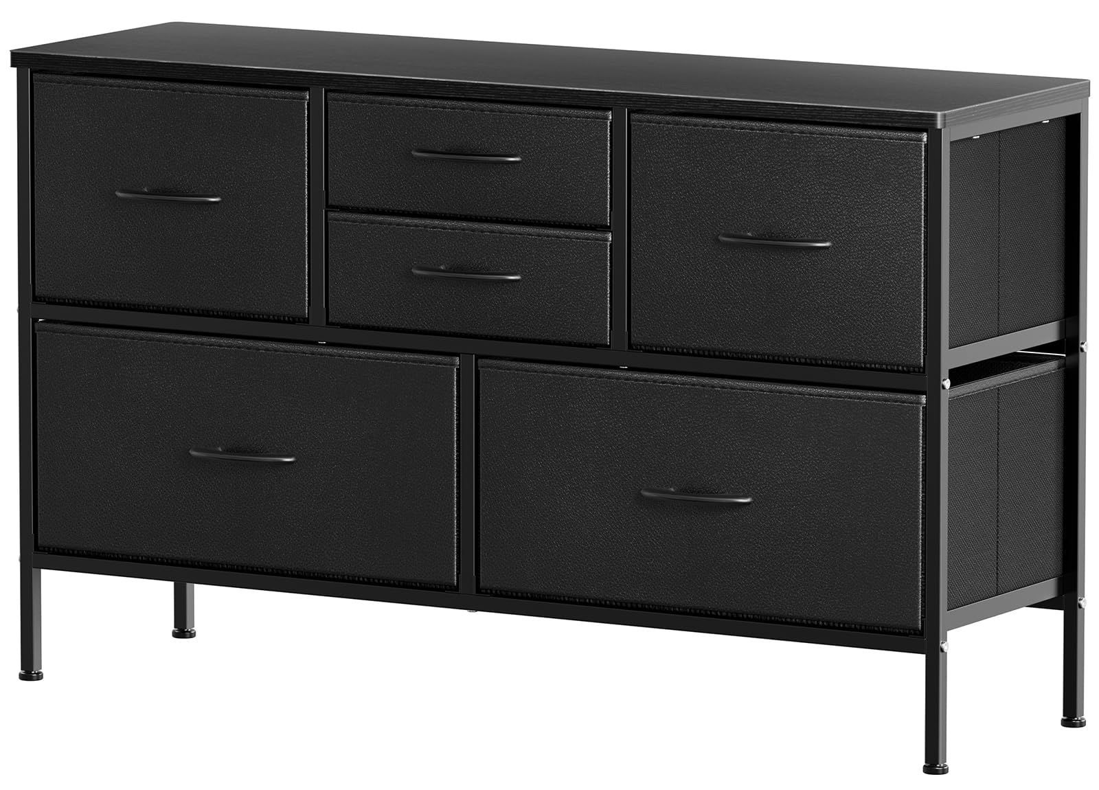 即日発送 収納棚 テレビ台 リビング収納 衣装 衣類収納ケース キッズ ベイビー 子ども用ロータイプ ローチェスト ワイドチェスト幅100 TV台 一人暮らし タンス おしゃれ 高防水性皮革 ブラック