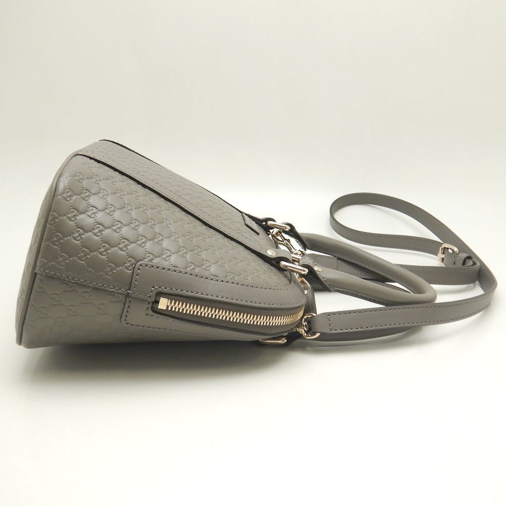 【美品】グッチ GUCCI マイクロシマ 2wayバッグ グレー 449654 GUCCI グッチ 449654 マイクログッチシマ 2WAY ハンドバッグ