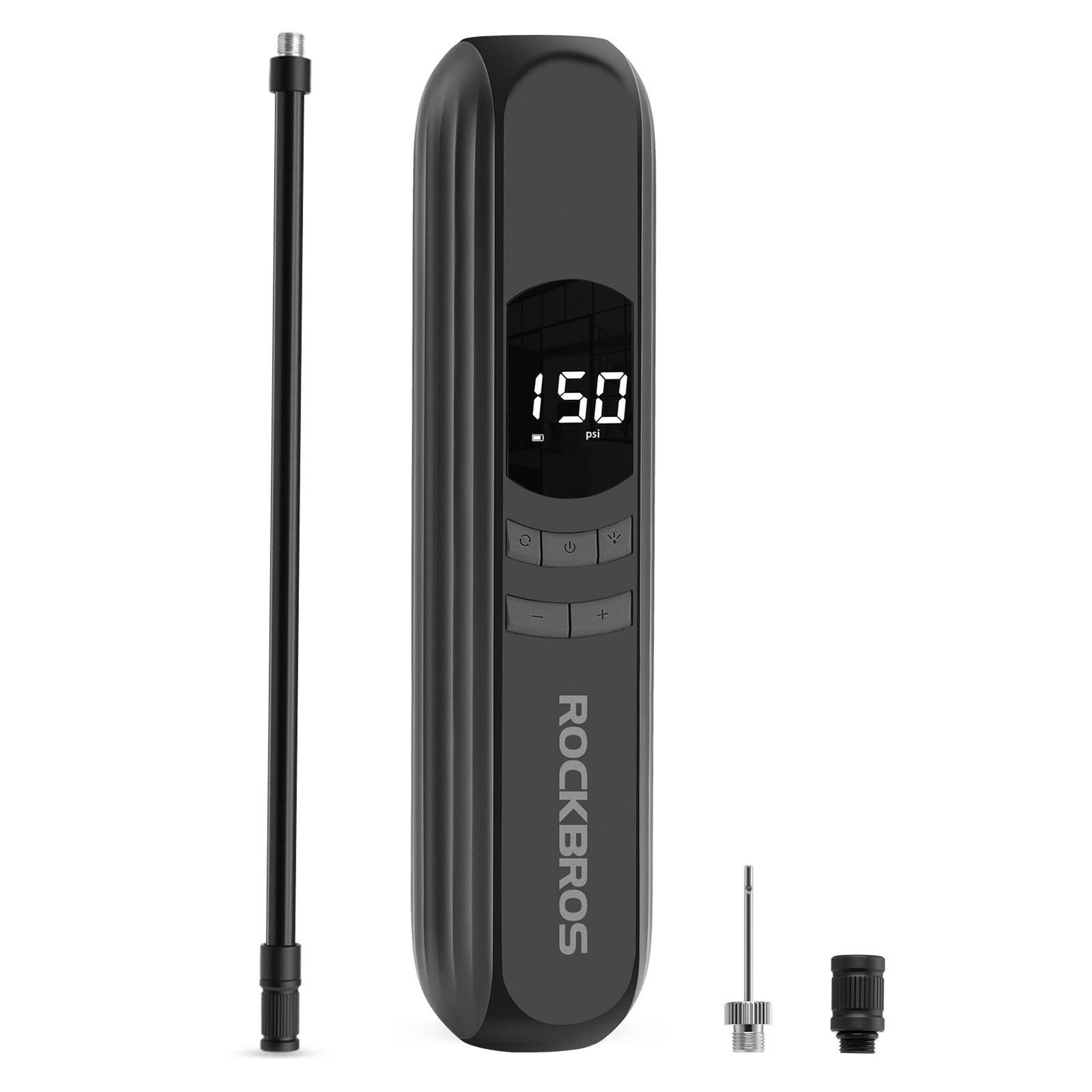 数量 小型 軽量 使いやすい バルブ対応 英式 コンパクト 仏式 米式 持ち運び用 Type-C 充電式 クロスバイク 2600mAh 電動空気入れ バイク ロードバイク くうきいれ 車 電動 空気入れ ボール ROCKBROS ロックブロス 自転車