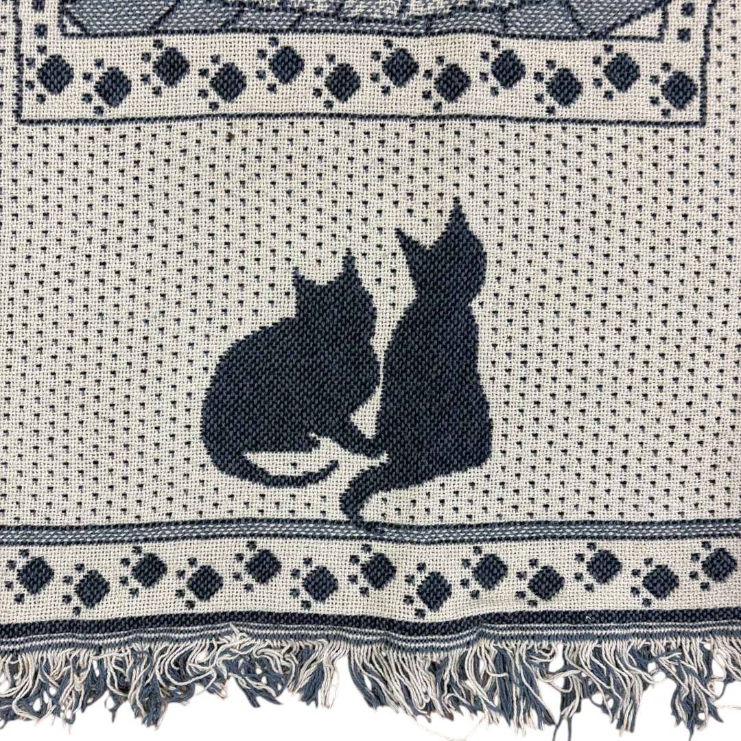 vintageラグ カーペット キャット リボン シルエット 1814 - メルカリ