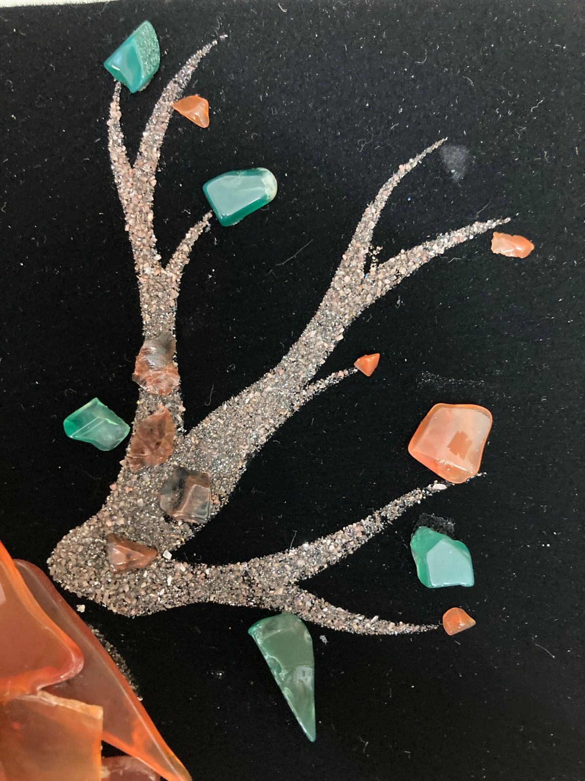 【アンティーク】額装 額縁 宝石画 原石 鑑賞石 花瓶 花 絵画 ストーンアート アンティーク】額装 額縁 宝石画 原石 鑑賞石 花瓶 花 絵画