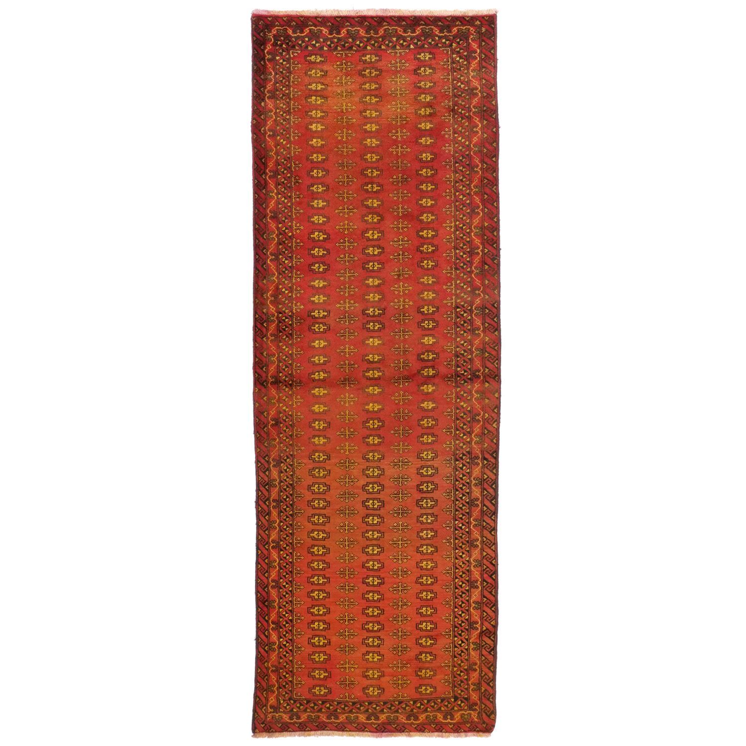 トルバトヘイダリエ 1960年代 2400×810mm セミアンティーク エルサリギュル 手織り - carpet-アンティークペルシャ絨毯 ヴィンテージラグ専門店 送料無料