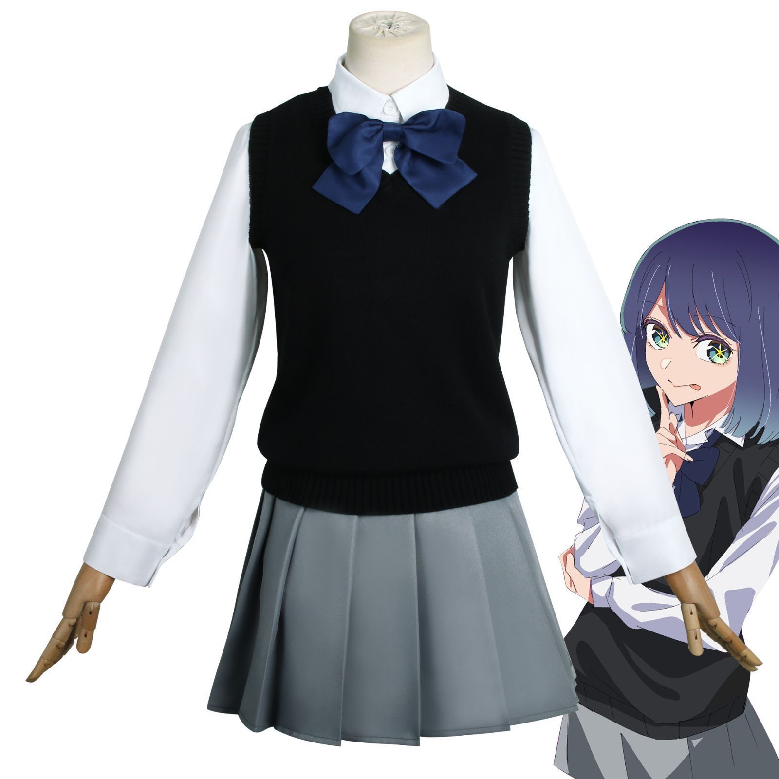 推しの子 コスプレ衣装 黒川あかね MEMちょ 制服 JK制服 ネクタイ本 コスプレ ユニフォーム 耐熱かつら 撮
