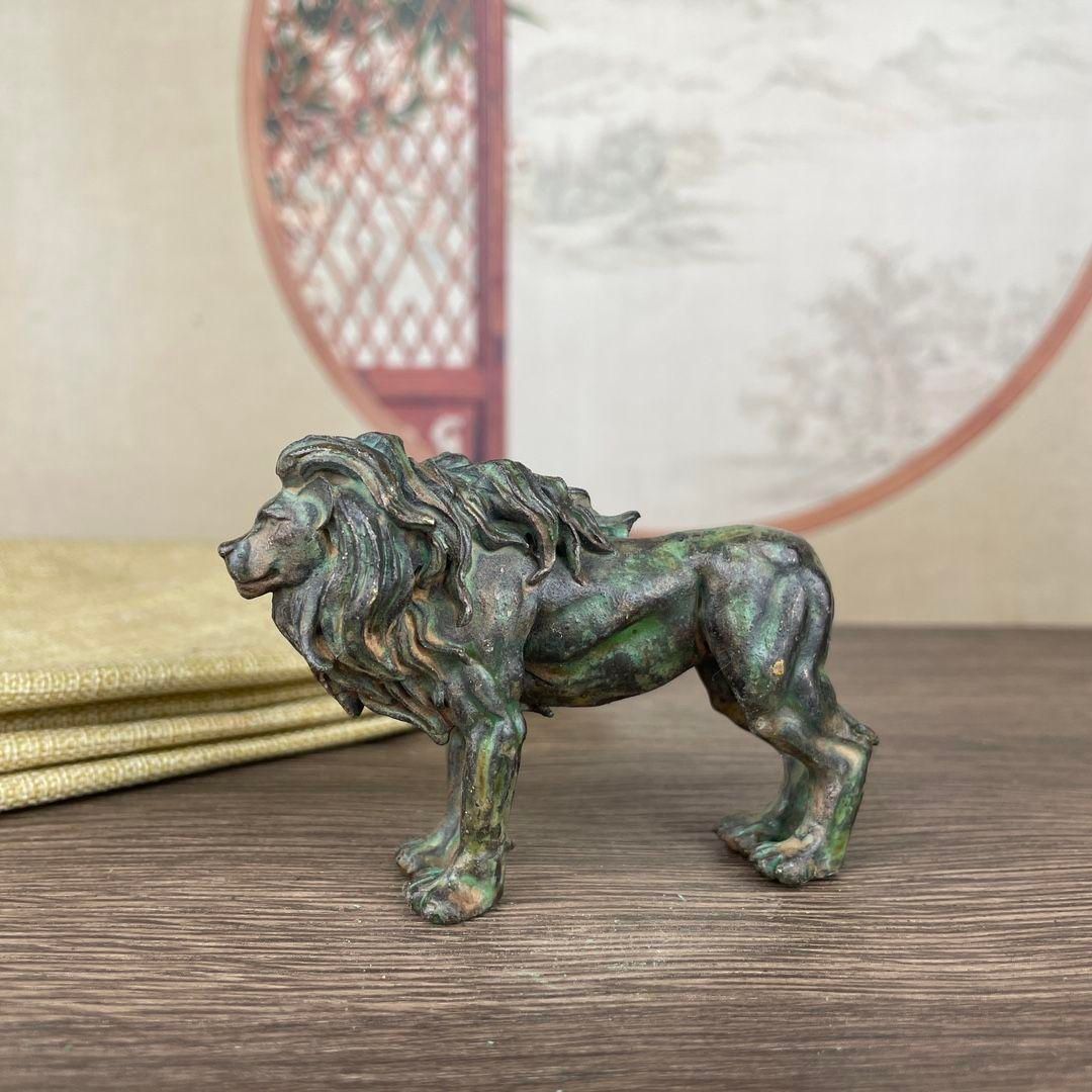 銅細工 ライオン 書道具 文房具 装飾品 工芸品 美術品 置物 銅細工 ライオン 書道具 文房具 装飾品 工芸品 美術品 置物