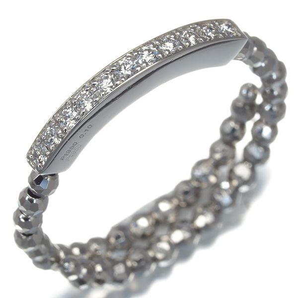 美品 K18/Pt850 コンビリング V字デザイン ダイヤ0.01ct 13号 000000000359_Kh7KbhZ.jpg