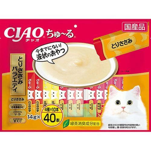 まとめ買い いなばペットフード CIAO ちゅ～る とりささみバラエティ 14g×40本入り SC-133 猫用おやつ ×3