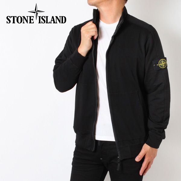 24SSモデル ストーンアイランド STONE ISLAND  バッジワッペン付き ストレッチコットン トラックジャケット【V0029  BLACK】 64952  V0029/【2024SS】m-outer