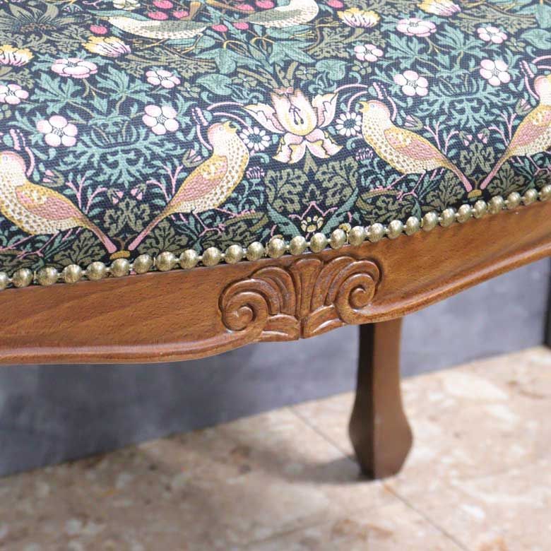 ベンチスツール いちご泥棒 ベスト・オブ・モリス 猫脚 イタリア