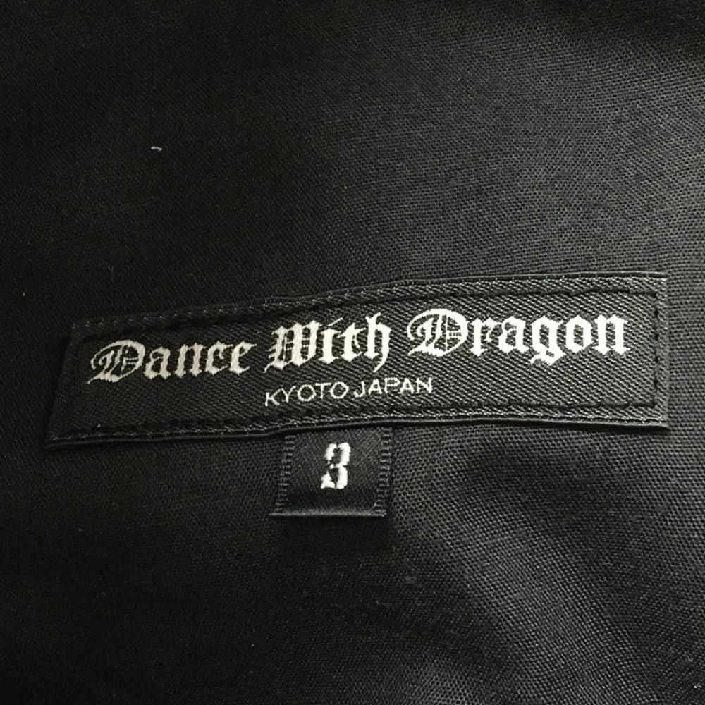 Dance With Dragon - 【超美品】ダンスウィズドラゴン パンツ 黒×レッド チェック ストレッチ  メンズ 3(L) ゴルフウェア Dance With Dragon 超美品】ダンスウィズドラゴン パンツ 黒×レッド チェック