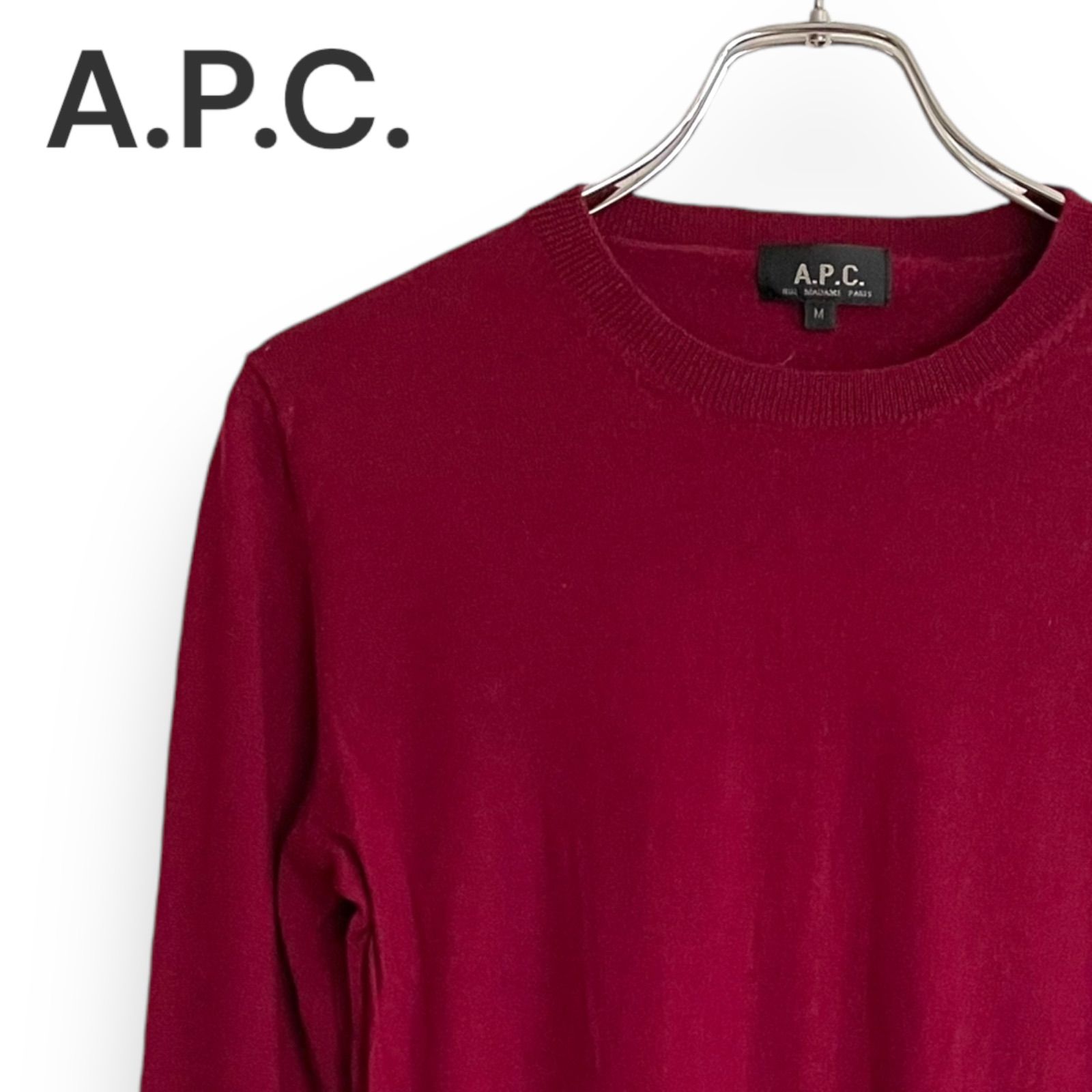 A.P.C - A.P.C. カノコウール クルーネックニット-Gray/L A.P.C - A.P.C. カノコウール クルーネックニット-Gray/Lの通販