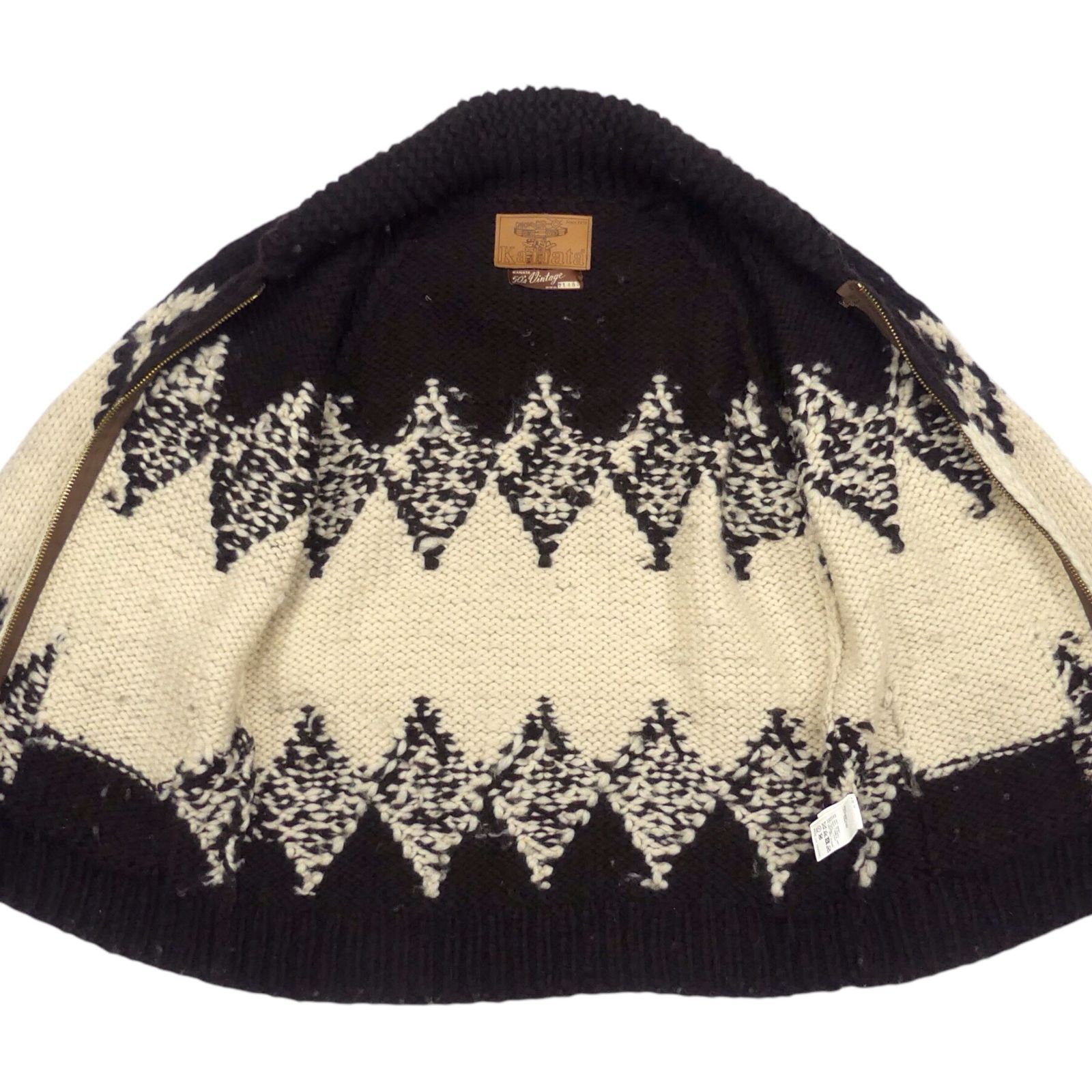 カウチン セーター kanata ハンドニット XXL カナダ製 カナタ 白