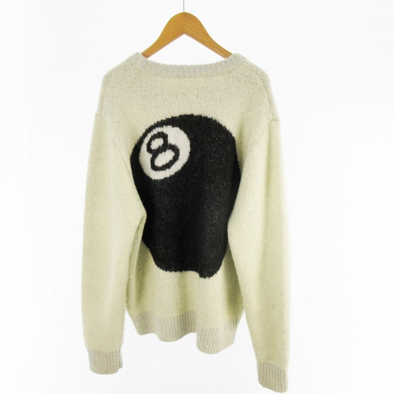 Stussy アイボリー クルーネックニット Stussy アイボリー Stussy アイボリー クルーネックニット Stussy アイボリー