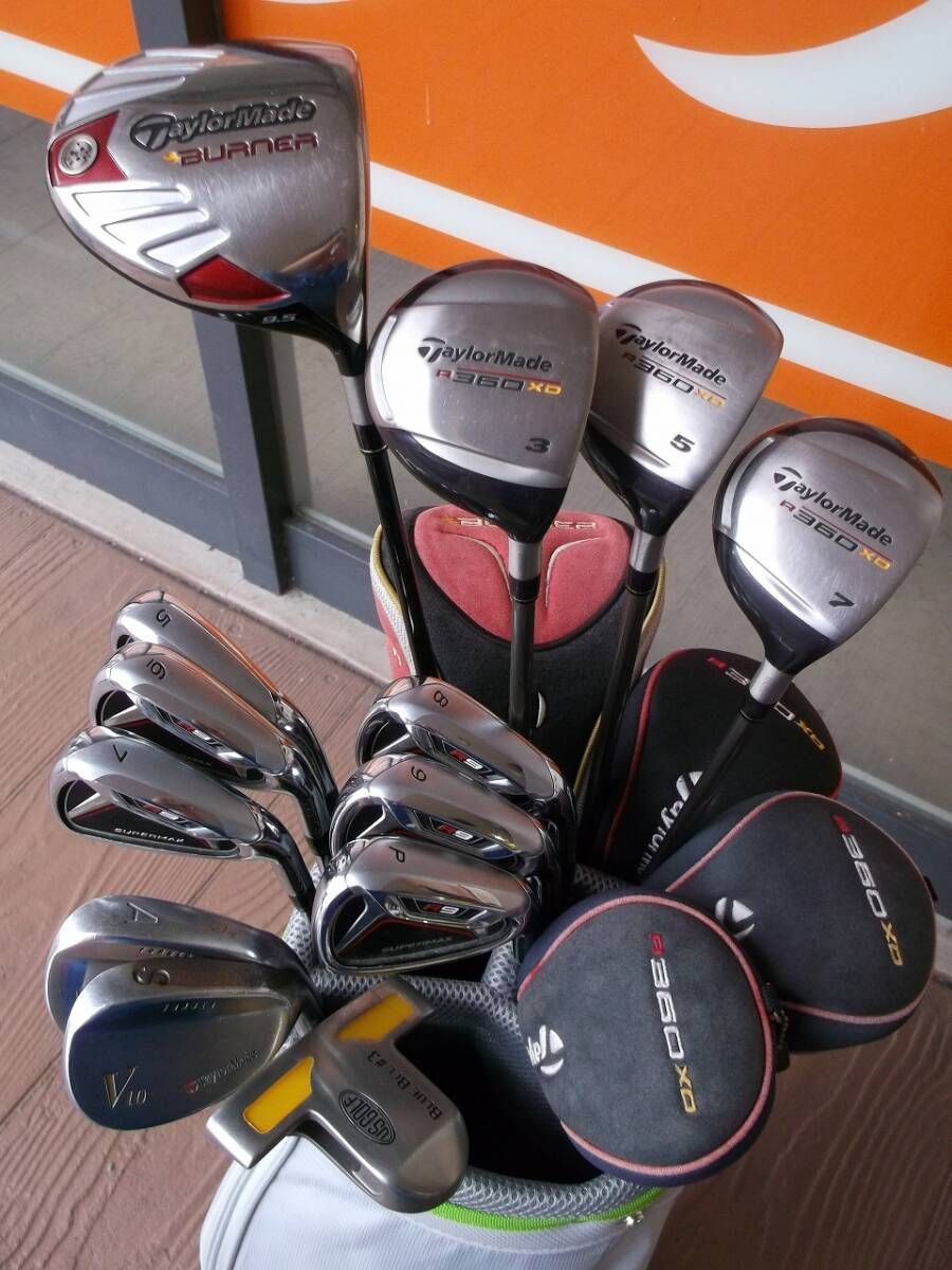 TaylorMade メンズフルセット フレックス Sフレックス 13本セット テーラーメイド クラブセット ゴルフクラブ