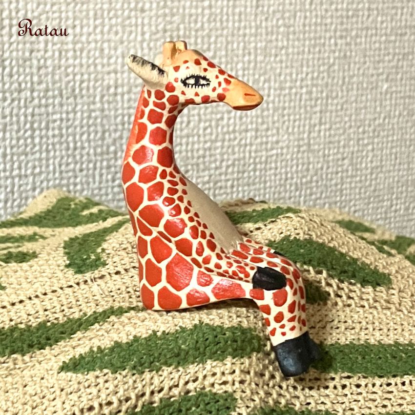 置物 動物オブジェ お座りアニマル ミニサイズ 3点セット （ライオン