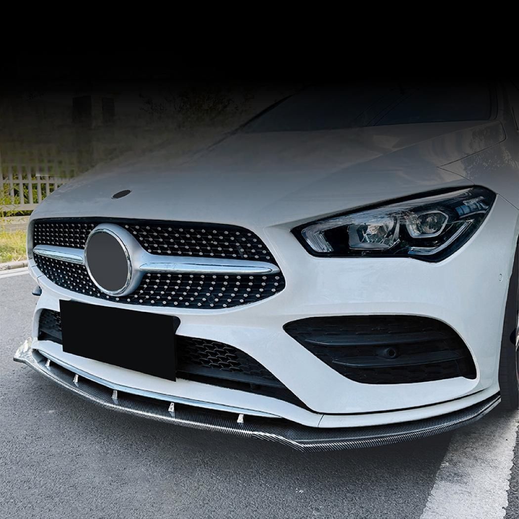 メルセデス ベンツ CLA C118 X118 前期 AMG 2020-23年モデル カーボンファイバー調フロントリップ エアロバンパー改造 FFCRYSTALESIA_COM
