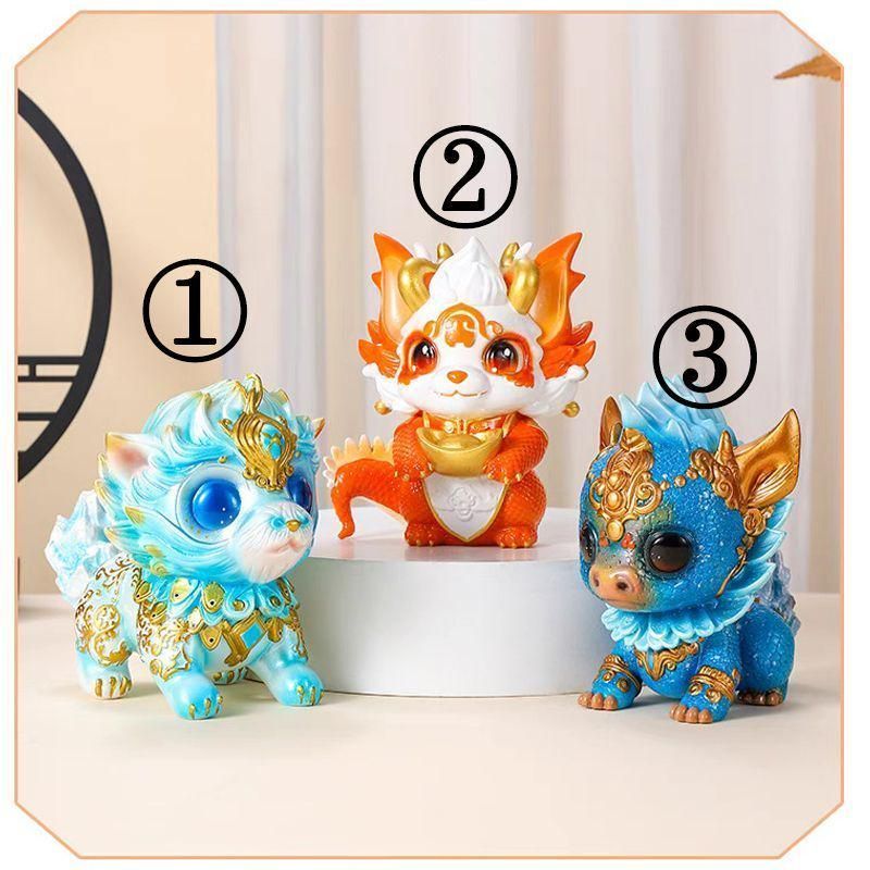 2025龍の置物 12cm 2024 樹脂 青 風水 龍 置物 合金 風水グッズ 玄関