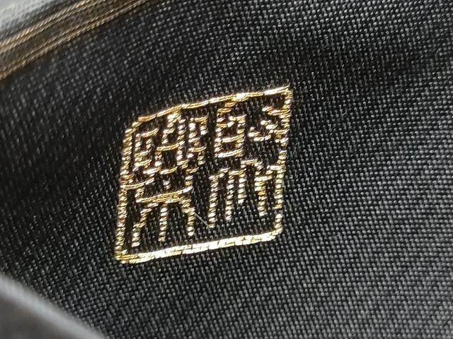 平和屋着物●京の名門　じゅらく謹製　六通柄袋帯　草花文　金糸　正絹　逸品　CAAR7948hy 平和屋着物○京の名門 じゅらく謹製 六通柄袋帯 草花文 金糸 正絹 逸品