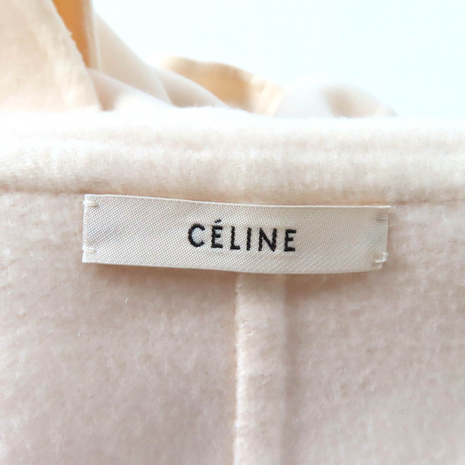 美品☆CELINE セリーヌ 2 8H13/6700 カシミヤ100％ エッグクロンビー  