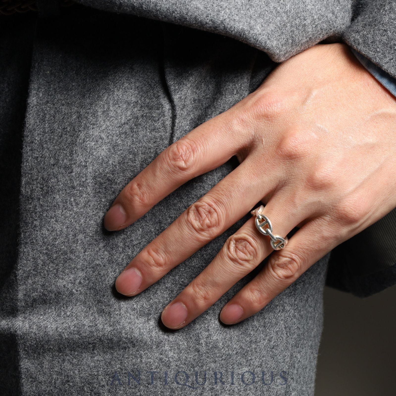 エルメス シェーヌダンクル アンシェネPM 57 リング エルメス HERMES シェーヌダンクル アンシェネ リング #57