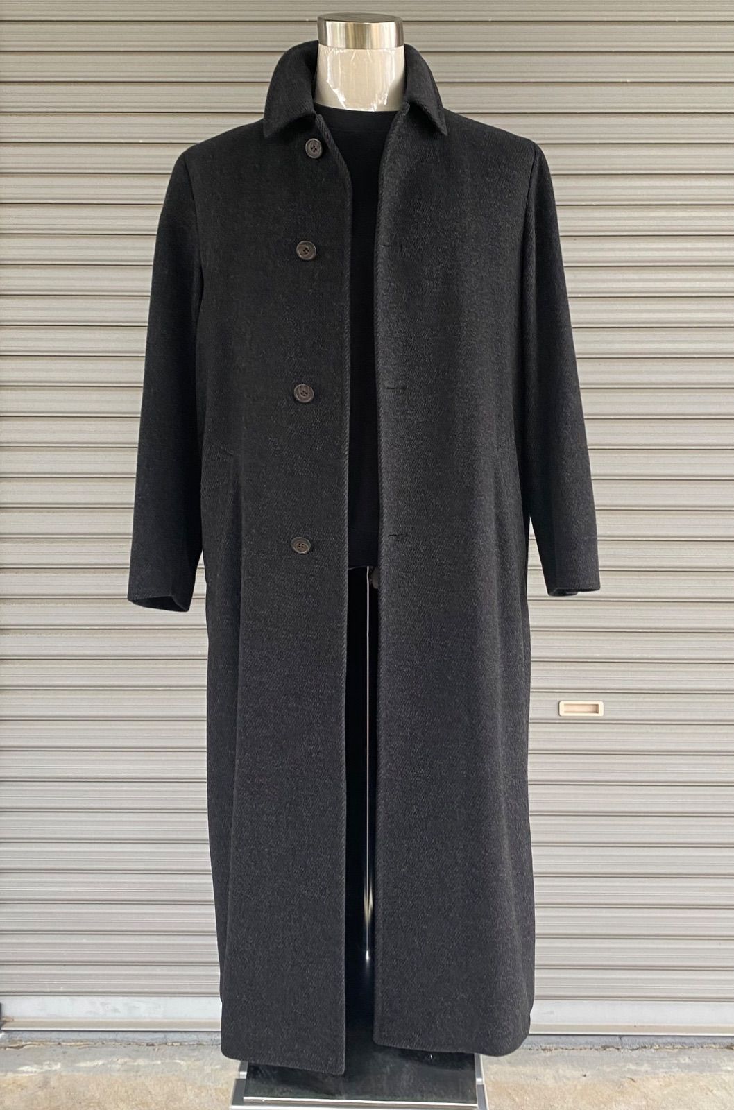 80's】Corneliani ロングステンカラーコート 古着 vintage