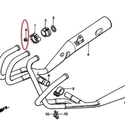 送料無料】ホンダ純正CBX400F CBX550F CBR400F マフラーキャップナット8本(エキゾースト フランジ 6mm M6 メッキ CBX  プリティー RPM イノウエ モリワキ トーキョー鉄管 昭和アナログ ショート管 )1 - メルカリ