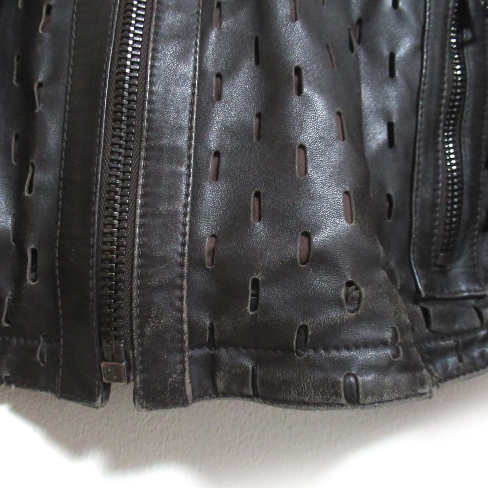 良品 DOLCE&GABBANA ドルチェ&ガッバーナ パンチング ラムレザー