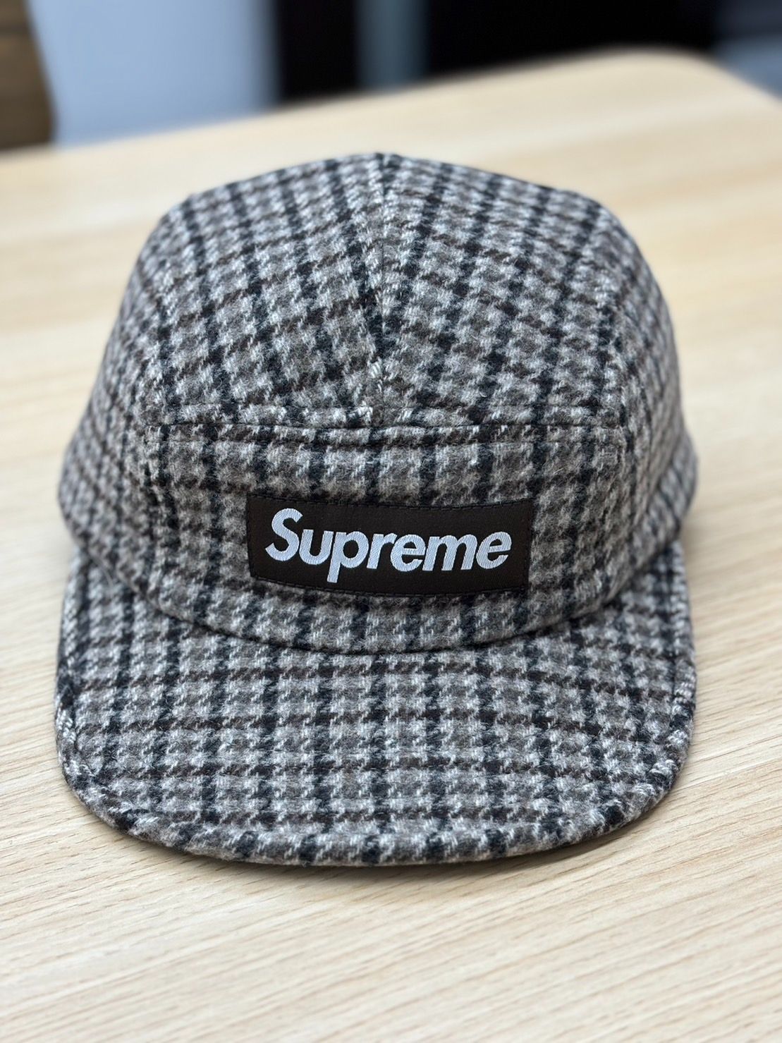 Supreme ハウンドトゥースキャップ激安！ Supreme Houndstooth Wool Camp Cap (FW23) - $58