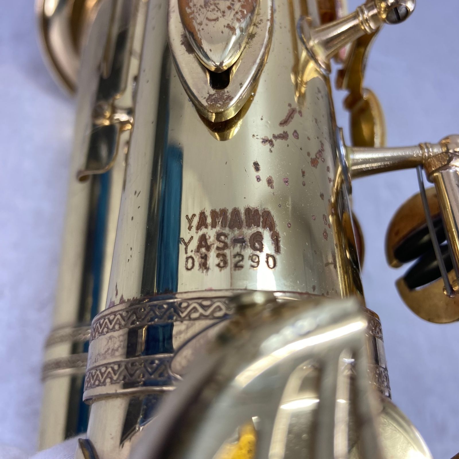 YAMAHA　ヤマハ　YAS-61　アルトサックス ALTO　SAXPHONE 管楽器　Jガード　ゴールドラッカー　ビンテージ　マウスピース　ハードケース