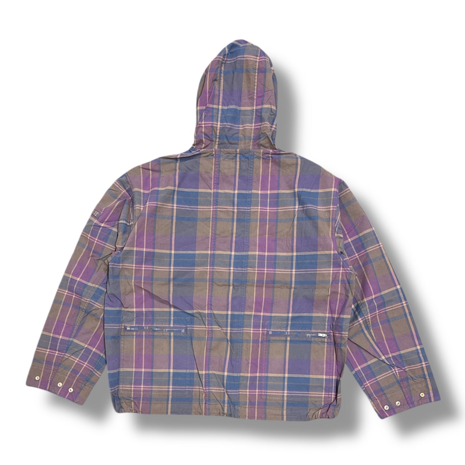 Supreme 24ss アノラックパーカー Size L - Supreme Cotton Utility Anorak (Purple Plaid)(SS24