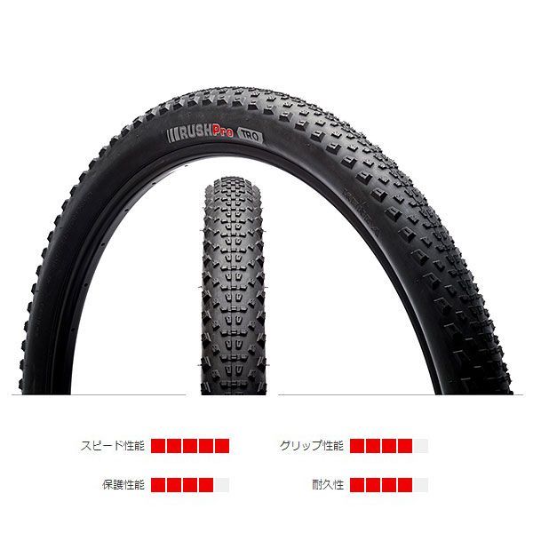 RUSH ラッシュ K1245 29x2.20 TR アラミドビード チューブレスレディ タイヤ 自転車 