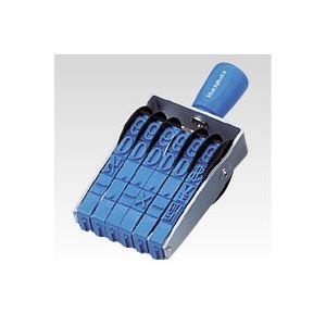 シヤチハタ 回転ゴム印エルゴグリップ 欧文6連 明朝体 CF-60M 1個