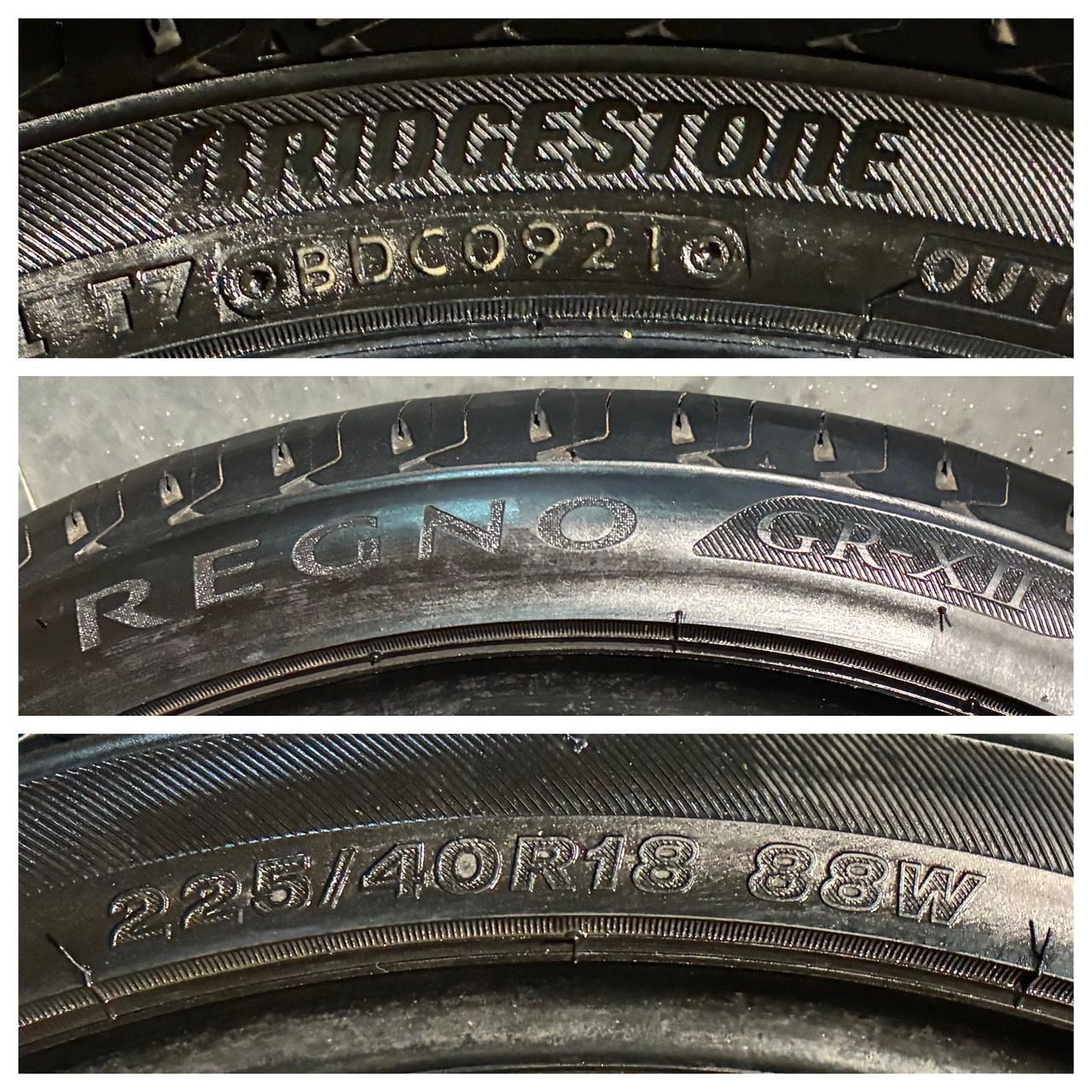 約9.6分山 ブリヂストン BRIDGESTONE レグノ REGNO GR-XⅡ 225 40R18 1本 h_301 FFCRYSTALESIA_COM