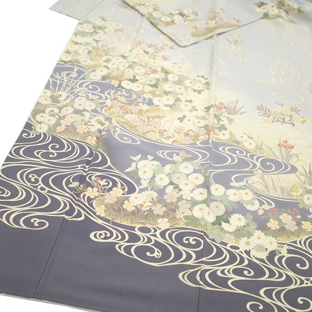 刺繍 ライトグレー